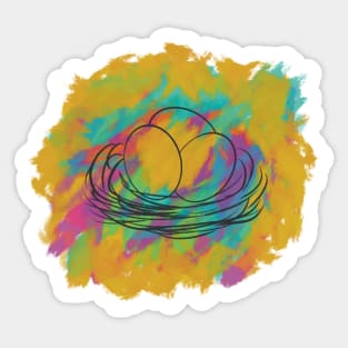 Easter egg paint Sticker